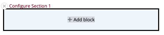 Layout Builder "add block" to section button 