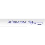 "Minnesota Ag Connection" in blue letters with a silver background
