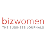 "bizwomen" in orange letters above "The Business Journals" in gray letters