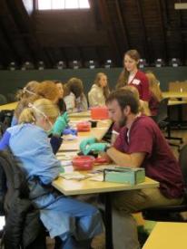 High school students participating in a VetCamp event