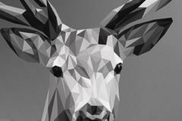 pixelated deer head