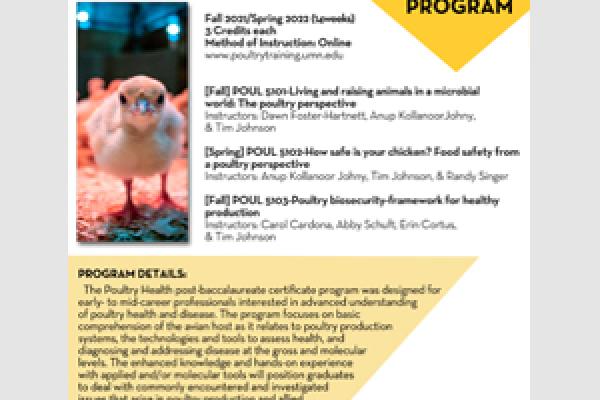 stackable poultry training certificate program flyer